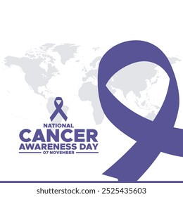 National Cancer Awareness Day, 7th November, vector graphic about National Cancer Awareness Day, social media template, banner, post, poster, banners design.