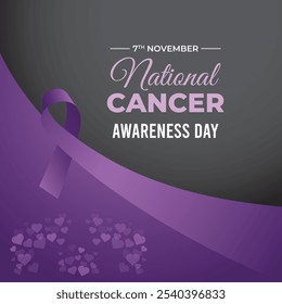 National Cancer Awareness Day, 7th November, Vector Graphic About National Cancer Awareness Day, Social Media Template, Banner, Post, Poster, Banners, Background Design EPS 10.