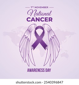 National Cancer Awareness Day, 7th November, Vector Graphic About National Cancer Awareness Day, Social Media Template, Banner, Post, Poster, Banners, Background Design EPS 10.