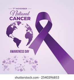 National Cancer Awareness Day, 7th November, Vector Graphic About National Cancer Awareness Day, Social Media Template, Banner, Post, Poster, Banners, Background Design EPS 10.