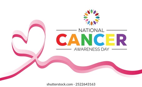 National cancer awareness day is observed every year on November. Medical Healthcare Awareness concept. background, placard, banner template Vector illustration design.