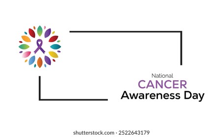National cancer awareness day is observed every year on November. Medical Healthcare Awareness concept. background, placard, banner template Vector illustration design.