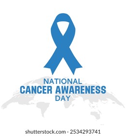 National Cancer Awareness Day. Vector illustration for National Cancer Awareness Day.  background, banner, card, poster, template. Vector illustration.