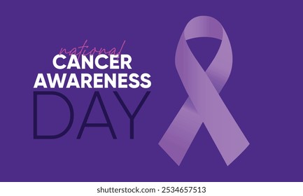 national cancer awareness month banner. national cancer social media post. national cancer ribbon