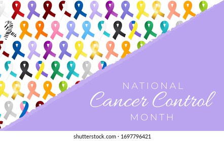 National Cancer Control Month Background Illustration