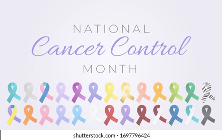 National Cancer Control Month Background Illustration