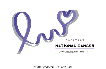 National Cancer Control Month .Observed In November Every Year. Poster , Banner Design Template.