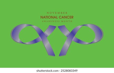 National Cancer Control Month .Observed In November Every Year. Poster , Banner Design Template.