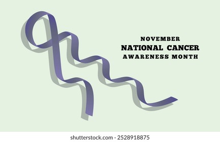 National Cancer Control Month .Observed In November Every Year. Poster , Banner Design Template.