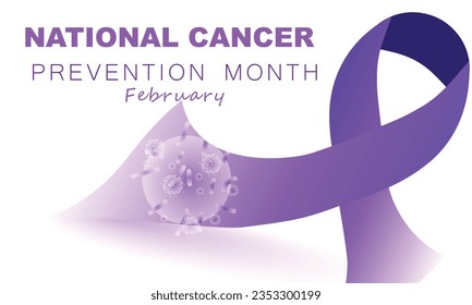 National Cancer prevention month. background, banner, card, poster, template. Vector illustration.