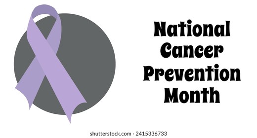 National Cancer Prevention Month, simple horizontal banner vector illustration on a medical theme