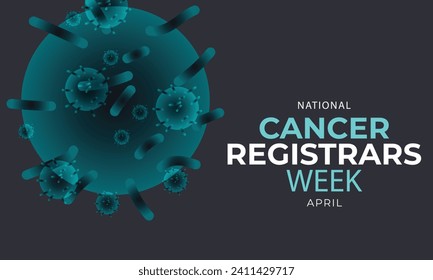 National Cancer Registrars Week. background, banner, card, poster, template. Vector illustration.