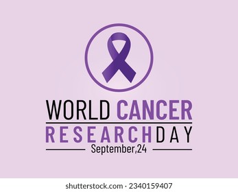 National Cancer Research Month background or banner design template. September 24, 2022