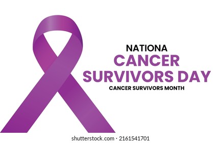 National Cancer Survivor Month June. National Cancer Survivors Day Vector