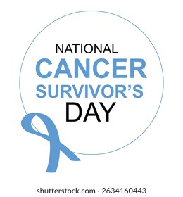National Cancer Survivor's Day Awareness Ribbon