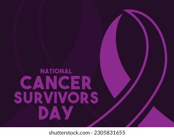 National Cancer Survivors Day. First Sunday in June. Eps 10.