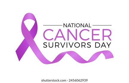 National Cancer Survivors Day health awareness vector illustration. Disease prevention vector template for banner, card, background.