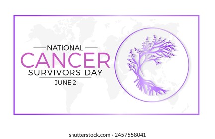 National Cancer Survivors Day health awareness vector illustration. Disease prevention vector template for banner, card, background.