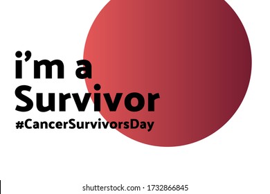 National Cancer Survivors Day. June. Holiday concept. Template for background, banner, card, poster with text inscription. Vector EPS10 illustration