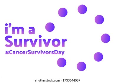 National Cancer Survivors Day. June. Holiday concept. Template for background, banner, card, poster with text inscription. Vector EPS10 illustration