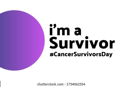 National Cancer Survivors Day. June. Holiday concept. Template for background, banner, card, poster with text inscription. Vector EPS10 illustration