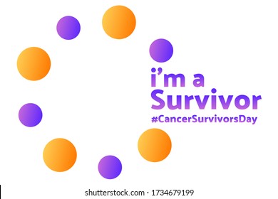 National Cancer Survivors Day. June. Holiday concept. Template for background, banner, card, poster with text inscription. Vector EPS10 illustration