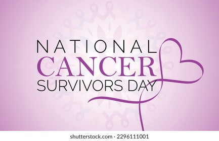 National Cancer survivors day is observed every year in June. banner design template Vector illustration background design.