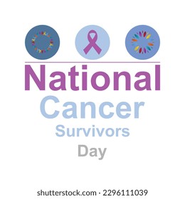 National Cancer survivors day is observed every year in June. banner design template Vector illustration background design.