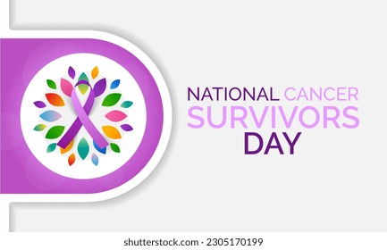 National Cancer survivors day is observed every year in June, it is a disease caused when cells divide uncontrollably and spread into surrounding tissues. Vector illustration