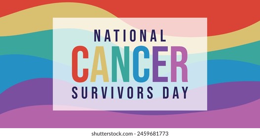 National Cancer survivors day is observed every year in June. banner design template Vector illustration background design