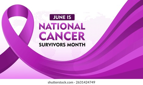 National Cancer Survivors Month background. observed every year in June. Holiday concept. Suitable for banner, card, poster, placard, template