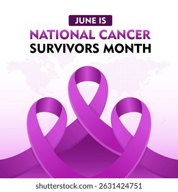 National Cancer Survivors Month background. observed every year in June. Holiday concept. Suitable for banner, card, poster, placard, template