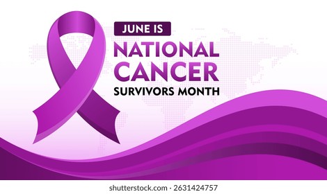 National Cancer Survivors Month background. observed every year in June. Holiday concept. Suitable for banner, card, poster, placard, template