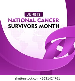 National Cancer Survivors Month background. observed every year in June. Holiday concept. Suitable for banner, card, poster, placard, template