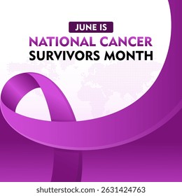 National Cancer Survivors Month background. observed every year in June. Holiday concept. Suitable for banner, card, poster, placard, template