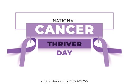 National Cancer Thriver Day. background, banner, card, poster, template. Vector illustration.