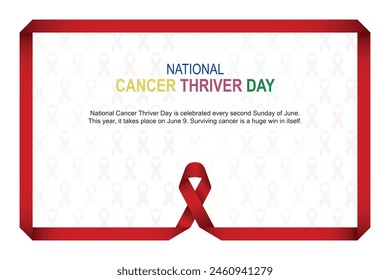 National Cancer Thriver Day background. Vector illustration