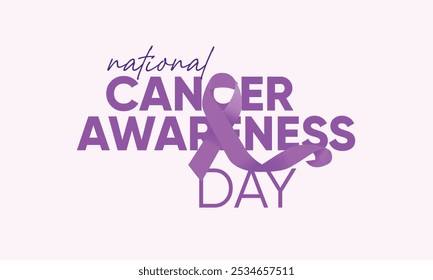 national cancer vector. national cancer month vector. national cancer realistic lavender ribbon