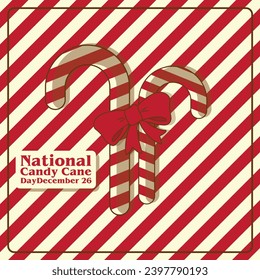 National Candy Cane day December 26, vector design