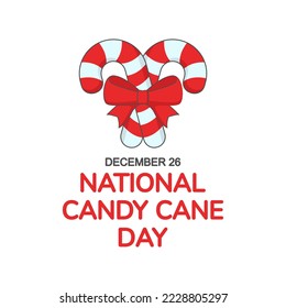 National Candy Cane Day Vector Illustration. Suitable for greeting card, poster and banner