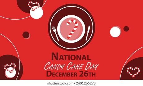 National Candy Cane Day vector banner design. Happy National Candy Cane Day modern minimal graphic poster illustration.