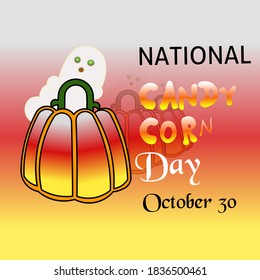 National Candy Corn Day On October 30 - Holiday. Vector Illustration