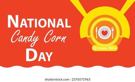 National Candy Corn Day vector banner design. Happy National Candy Corn Day modern minimal graphic poster illustration.