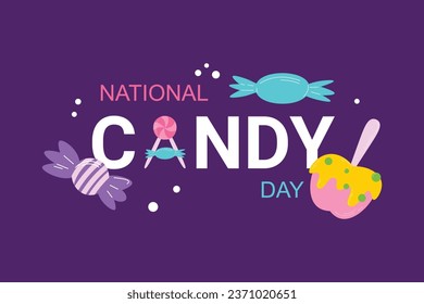 National Candy Day background. Food and Beverage. Vector illustration.