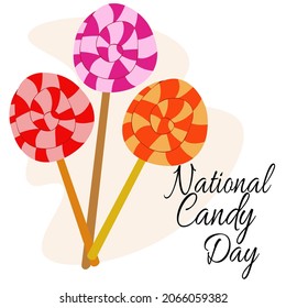 National Candy Day, idea for poster, banner, flyer or postcard vector illustration