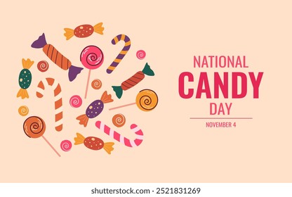 National candy day vector background