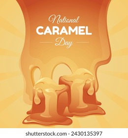 National Caramel Day vector design template good for celebration usage. caramel vector illustration. caramel image. flat vector design. eps 10.
