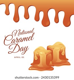 National Caramel Day vector design template good for celebration usage. caramel vector illustration. caramel image. flat vector design. eps 10.