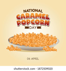 National Caramel Popcorn Day Vector Illustration. Suitable for greeting card poster and banner.