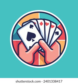 National Card Playing Day design isolated on a blue background. Design suitable for cards, posters, banners, etc.